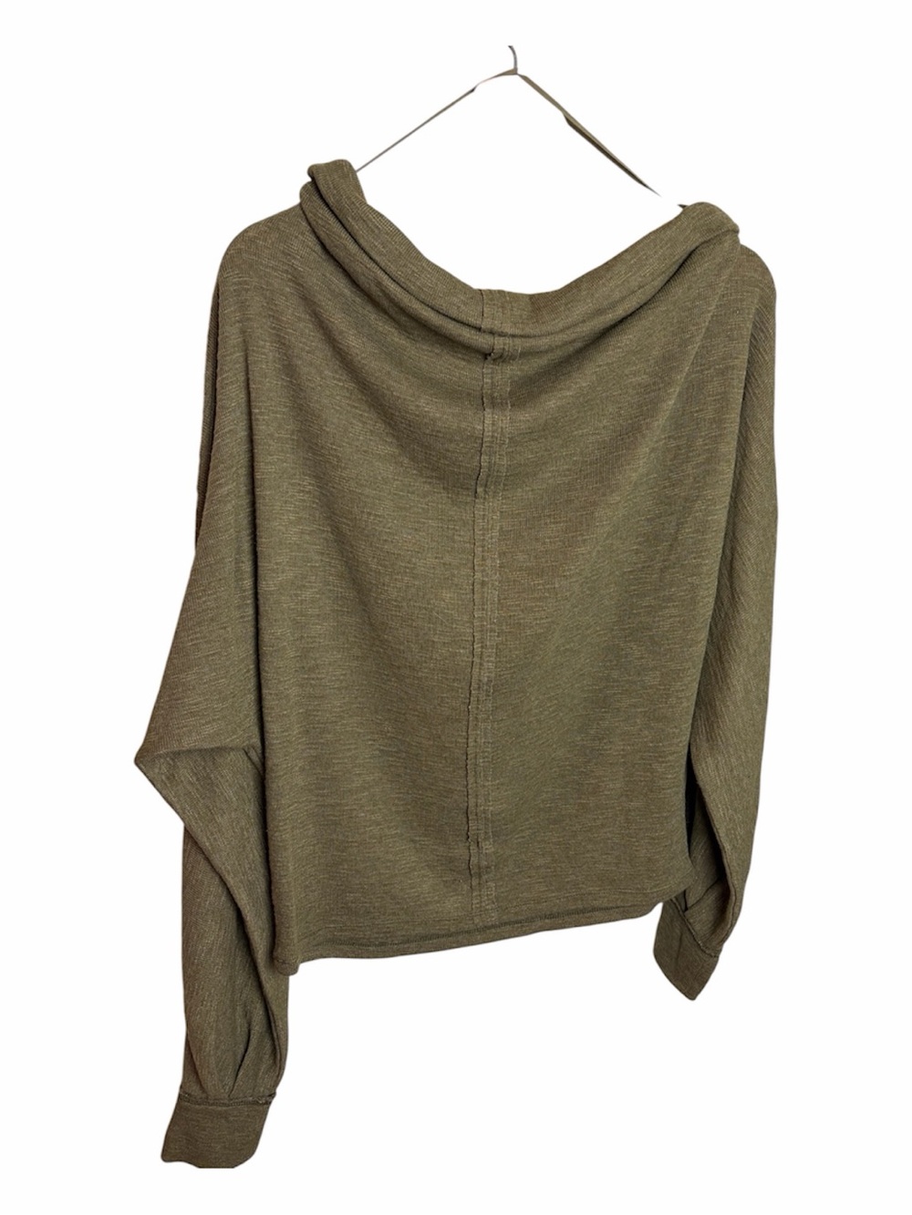 We the Free Women’s S Olive Green Cowl Neck Long Sleeve Knit Top Boho - Picture 3 of 8